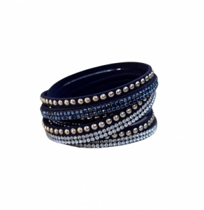 Rock Glamour Wrap Bracelet - Navy